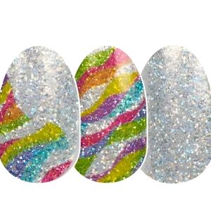 Glittery Rainbow Party Nail Wraps Color Street Inner Strength
